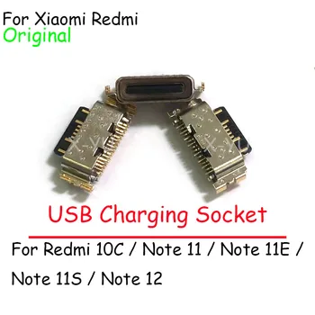 10PCS Original Za Xiaomi Redmi 10C Opomba 11 11S 11E 12 USB polnilni Priključek, Vtič Dock Stojalo Vrata