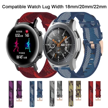 Pazi Trak 22 mm 20 mm 18 mm Najlon Watch Trak Za Samsung Galaxy Prestavi S3 S2 Watchband Za Amazfit Bip Za Xiaomi Huawei watch