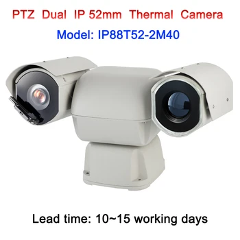 Odkrivanje 5km dolgo vrsto dvojni senzor PTZ vroče točke inteligentni alarm ip toplotne kamere z 40x auto zoom vidni modula kamere