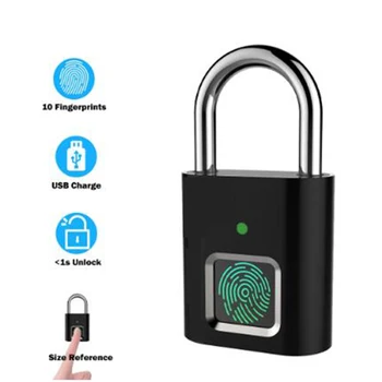 Z30 Dropshipping Smart Biometričnih Thumbprint Vrata USB Polnilne Žabice Prenosni Anti-Theft Prstnih Zaklepanje za Vrečko Predal