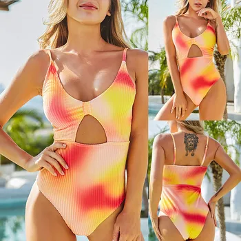 Tie-dye Kopalke Tiskanje Ženske Votel Iz Seksi Kopalke Swimwears Brazilski Trdna Kopalke Oblazinjeni Šport