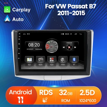Android 11 Auto Avto Video Bralci Carplay Za VW Volkswagen Passat B7 B6 B5 2010-2015 Magotan GPS Navigacijski sistem RDS FM-4 Core