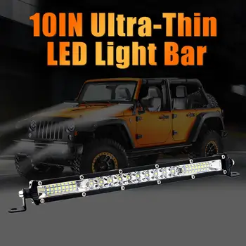 10 Inch Led delovna Luč 12V 24V Led Bar Combo Spot Poplav Za Jeep ATV Čoln, Tovornjakov, Traktorjev Kopač Prikolico Vožnje Svetlobe Styling