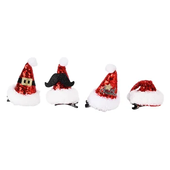 Božič Las Posnetke Dolgo Življenjsko dobo Kovinske Sponke, Materiala Premije Površine Hat Santa Lase, Igle za Dekoracijo za Stranko