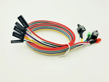 Nove Prodaja PC Primeru Rdeča Zelena LED Lučka ATX napajalnik Ponastavitev HDD Stikalo Vodi Matično ploščo Napajalni Kabel za BTC Rudar Antminer Rudarstvo