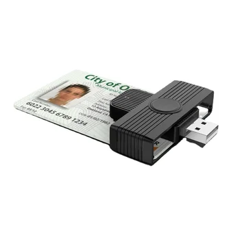 CR318 USB Smart Card Reader za Bančne Kartice SIM ID CAC Priključek za Napajalnik za PC