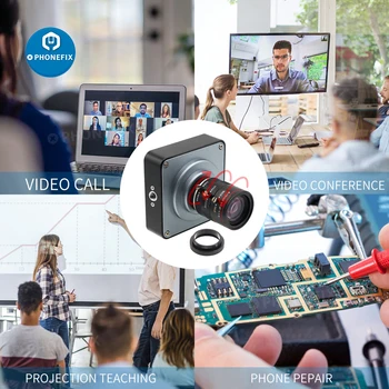 1080p Pretakanje Webcam Full HD 60FPS 2K 3800W 38MP HDMI USB Industrijske Kamere, Elektronske Video Kamere s 6-12 mm/60 mm Objektiv
